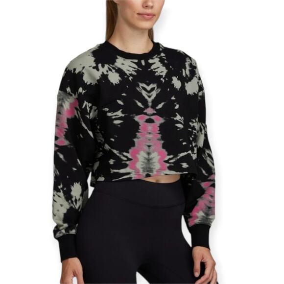 Noli Long Sleeve Tie Dye Crop Top SIZE M Multicolor Activewear Sweatshirt - Picture 2 of 11